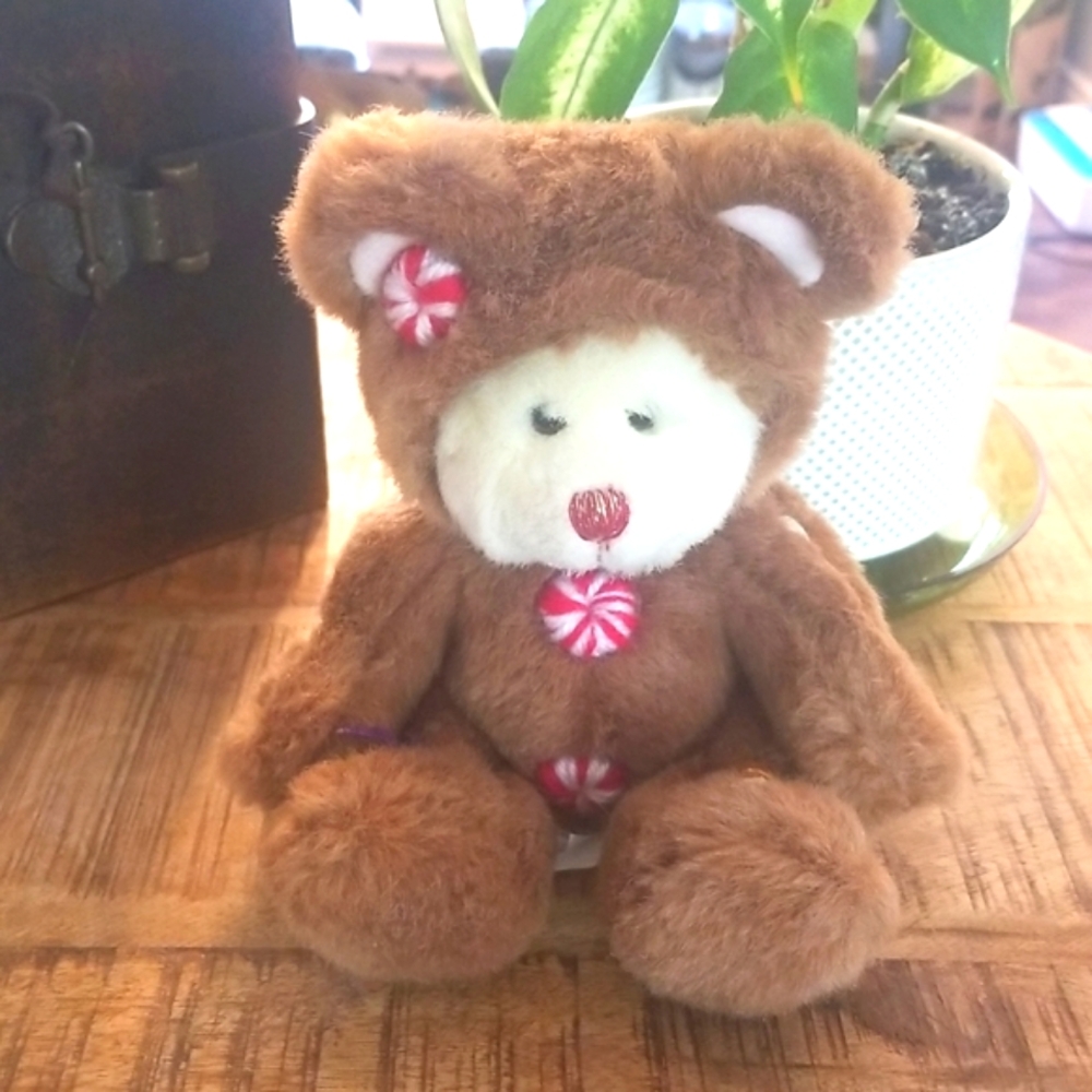 Vintage Russ Cute COOKIE Teddy Bear Gingerbread Plush Holiday